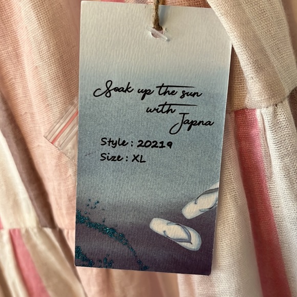 Japna Beachwear Pink Striped Sundress - Picture 7 of 9